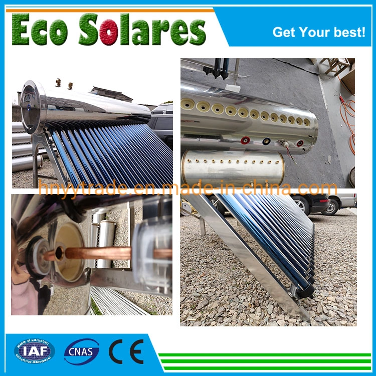 High Pressure Integrated Solar Water Heater with Heat Pipe Tubes