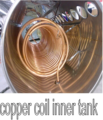 Pressurized Pre-Heat Copper Coil Solar Water Heater with Heat Pipe