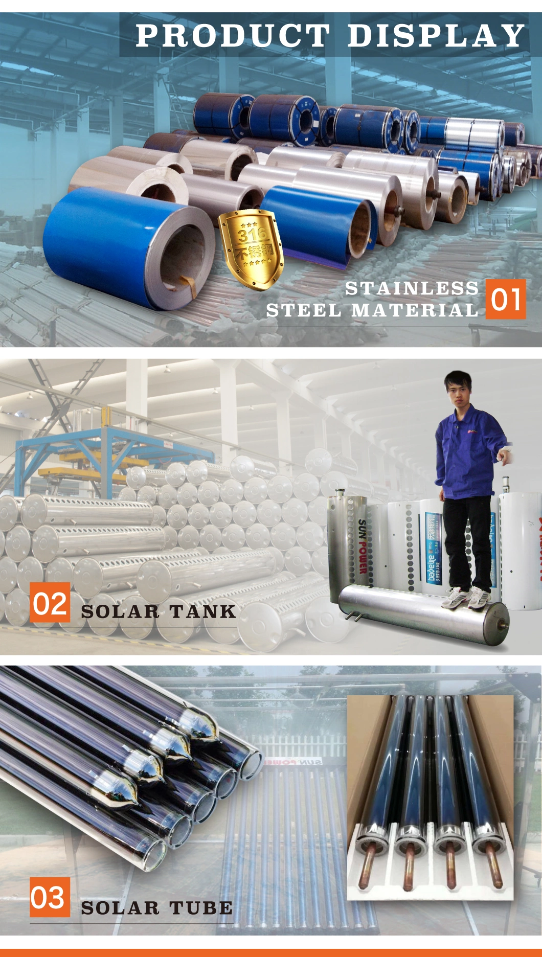 Copper Coil-Pre-Heat Type Solar Water Heater Supplier