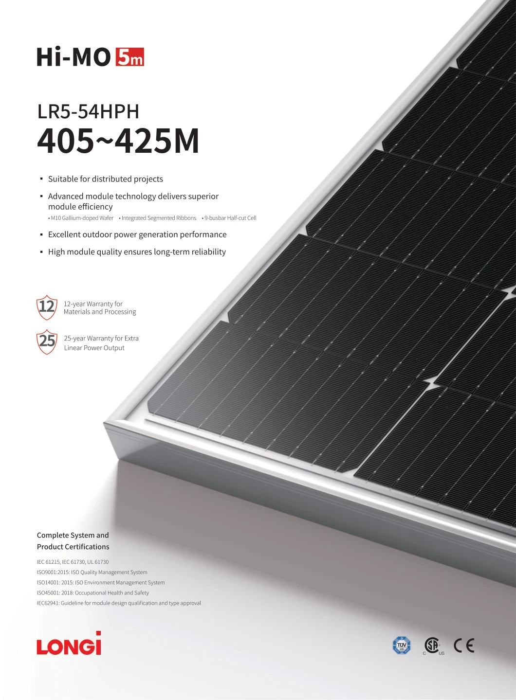400W Solar PV Panel 500W Mono Pvt Hybrid Solar Panel 500 W